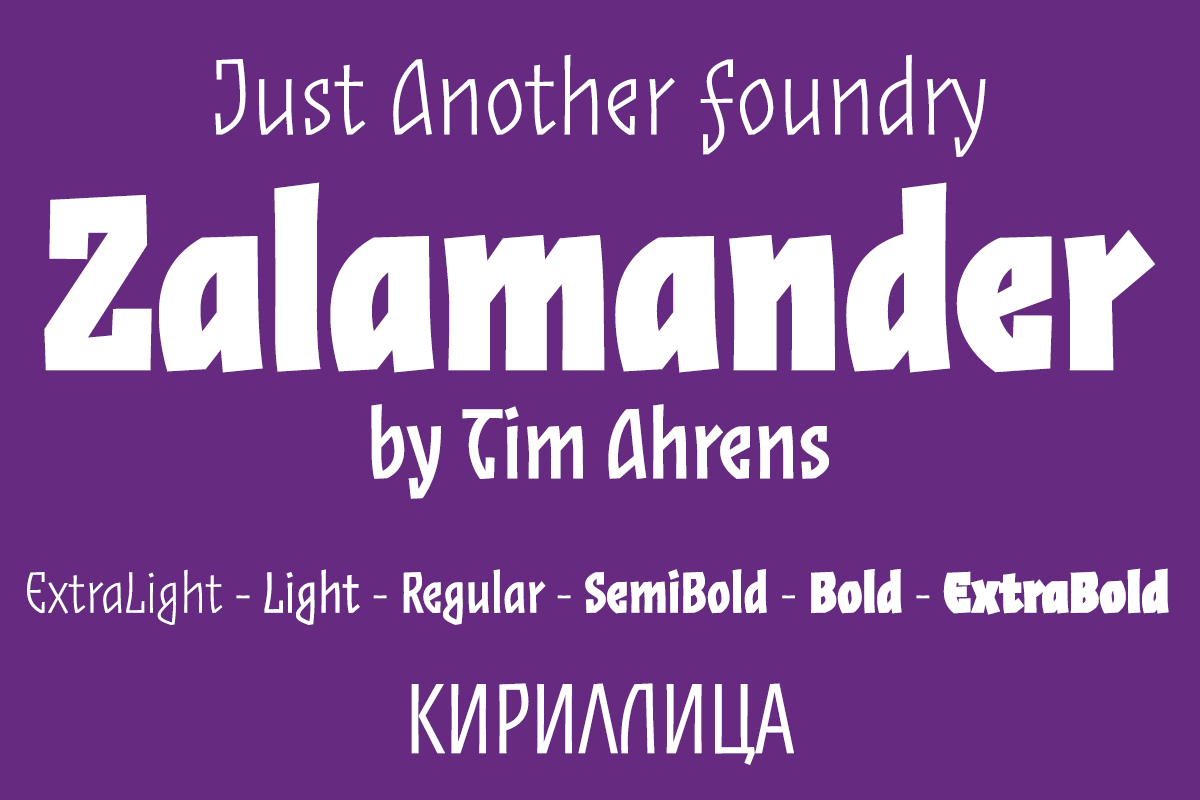 Beispiel einer Zalamander Semibold-Schriftart